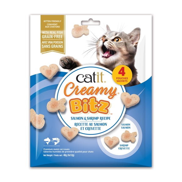 Catit Creamy Bitz Moist Cat Treats Salmon & Shrimp 48 G