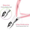 thumbnail image 2 of Cuticle Trimmer with Cuticle Pusher, XUNXMAS Cuticle Remover Cutter Nipper Scissor and Triangle Cuticle Nail Pusher Peeler Scraper, Durable Dead Skin Clipper Manicure Pedicure Tools (Pink), 2 of 14