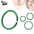 thumbnail image 2 of Seamless Nose Ring Bendable Steel Nose Hoop 20G 18G 16G Black Gold Multi, 2 of 8