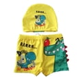 thumbnail image 1 of Sunnyoo Toddler Boys Swim Trunks Cartoon Quick Drying Swimming Shorts & Cap, 1 of 3