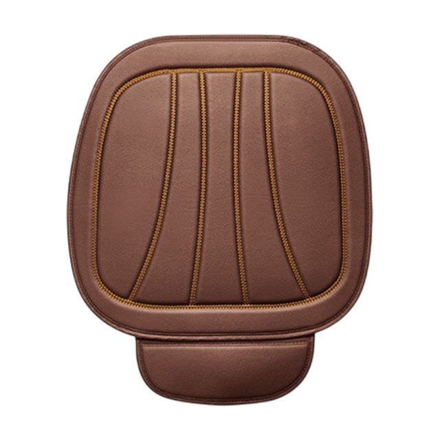 Coffee Brown Leather Auto Seat Cover With Full Surround And Anti-Skid Design