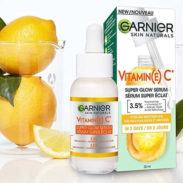 Garnier Sérum visage vitamine C, acide salicylique, niacinamide, Melasyl, 30 ml