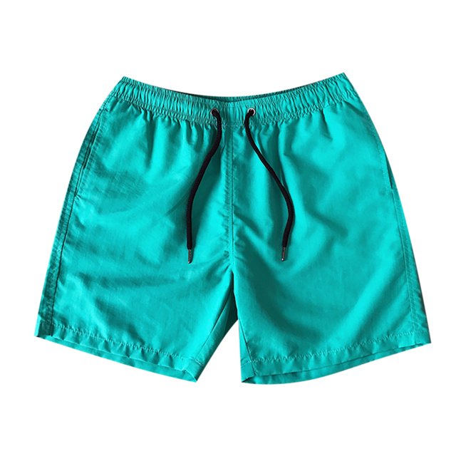 Running Shorts mens Casual Drawstring Pocket Solid Color Candy Color Five-point Beach Shorts