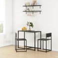 thumbnail image 2 of HOMCOM Industrial Dining Table Set for 2, Small Kitchen Table and Chairs, 2 of 10