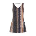 thumbnail image 4 of Ovzne Robes pour Femmes 2025 Robe pour Femme Robe d'Été Décontractée pour Femmes Mode Imprimée Poche Sans Manches Robe à Col en V Robe de Vacances Imprimée Liquidation, 4 of 5