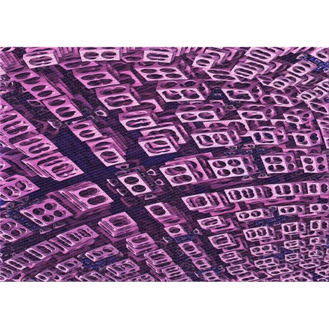 Ahgly Tapis Rectangulaire Lavable en Machine Intérieur Transitionnel Violet Foncé, 3 Pieds x 5 Pieds