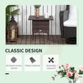 thumbnail image 4 of Outsunny Rattan End Table W/ Full Woven Top Outdoor Coffee Table, Brown, 4 of 9