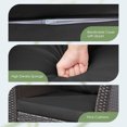 thumbnail image 4 of Patiojoy 3 Piece Outdoor Rattan Sofa Set Wicker Conversation Furniture Set with Black Cushions, 4 of 6