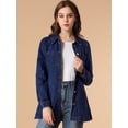 thumbnail image 2 of INSPIRE CHIC Vestes en Denim Amples pour Femmes à Boutons, Style Boyfriend, Taille Paper Bag, 2 of 6