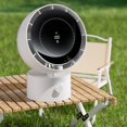 thumbnail image 2 of Desk Fan, Small Oscillating Fan, Table Air Circulator Fans for Bedroom, Rechargeable Battery Operated Fan White, 2 of 5