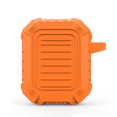 thumbnail image 3 of Earphone Case Silicone Cover Wireless Headphone Case Shell Replacement for AirPods 1/2, Orange, 3 of 5