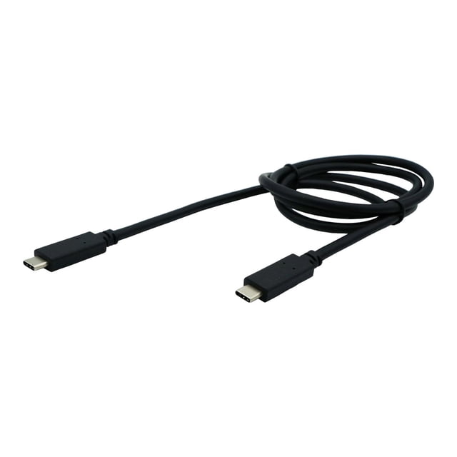 Visiontek Canada Câble Passage PD USB-C vers USB-C avec Connecteurs USB-C Noirs aux Deux Extrémités, Enroulé et Conçu pour la Fourniture d'Alimentation et le Transfert de Données entre Appareils Compatibles, Convient pour Étendre les Connexions USB-C dans les Systèmes audio Domestiques.