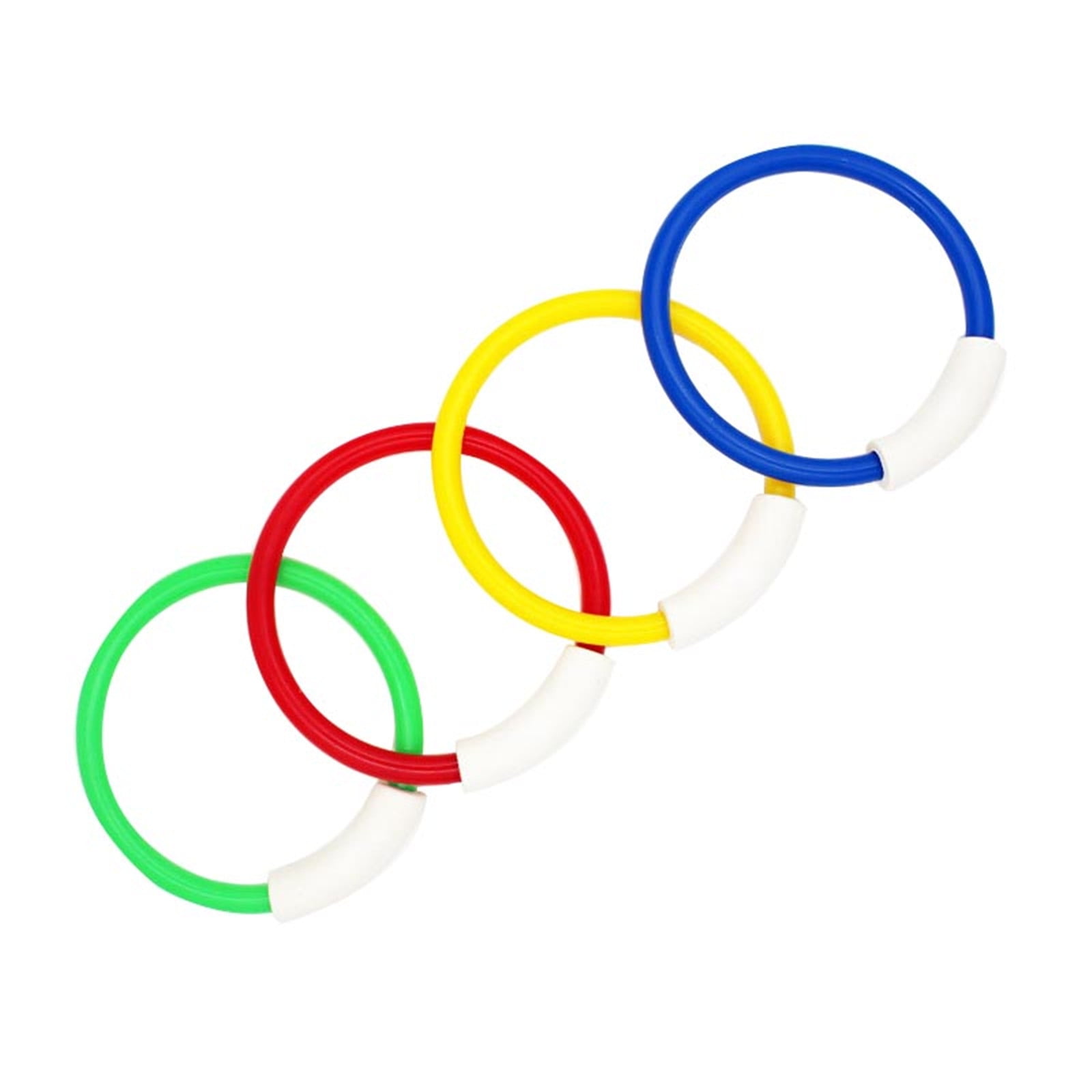 Ensemble de Anneaux de Plongée 4 Pcs Jeu de Piscine pour Enfants Entraînement de Natation Jeu d'Eau Activité Sportive Jouets Colorés pour Couler Taille 4,7 Pouces Diamètre Poids 0,48 Lb