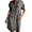 Grey, variant on Pisexur Women Denim Shirt Dresses Knee Length Short Sleeve Jean Dress Button Down Casual Tunic Dress with Pockets