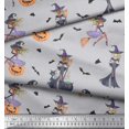 thumbnail image 2 of Soimoi Poly Georgette Fabric Magic Potion,Bat & Witch Halloween Print Fabric by The Yard 42 Inch Wide, 2 of 3