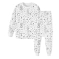 thumbnail image 1 of MIASHUI Kid DIY Hand Painted Homewear Set Boy Girl Pajama Sets Cute Funny Cartoon,White,3-4 Years, 1 of 2