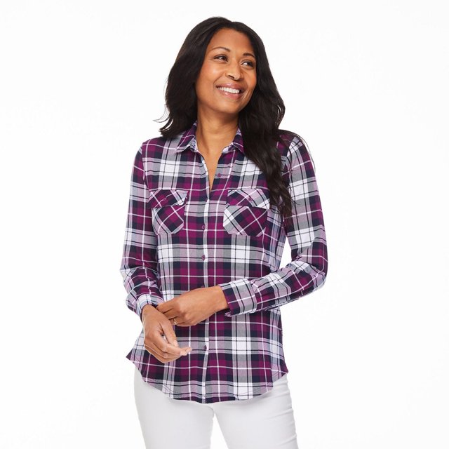 Penmans Women's Button-Up Plaid Shirt