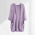 thumbnail image 2 of Timegard Hoodies for Women Plus Size Long Sleeve Drawstring Fall Casual Loose Comfy Blouse with Pockets, 2 of 3
