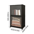 thumbnail image 2 of Lockers 1 Pce Étagère à Livres à Double Couche Résistante, Étagère de Rangement Polyvalente avec Portes Transparentes et Design Modulaire pour une Organisation Flexible et Peu Encombrante 71 cm JASKFLY, 2 of 8