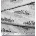 thumbnail image 2 of Soimoi Black polyester Crepe Fabric Sketch Monuments Architectural Fabric Prints By Yard 42 Inch Wide, 2 of 3