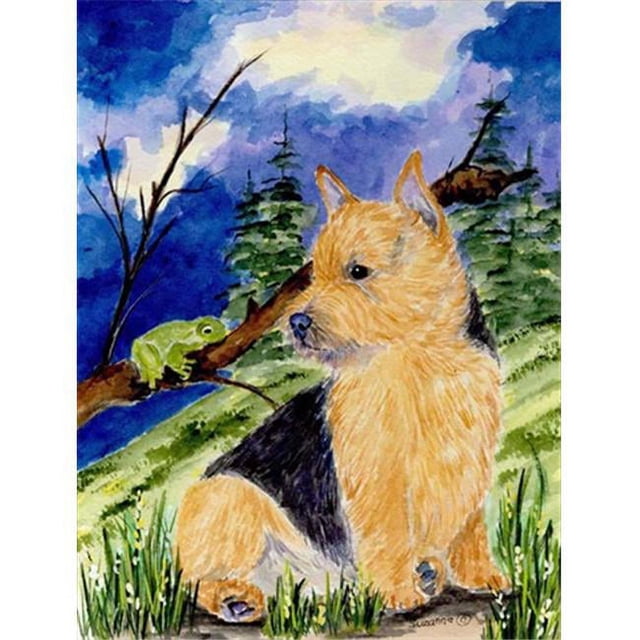 Carolines Treasures SS8984CHF 28 x 40 In. Norwich Terrier Flag Canvas- House Size