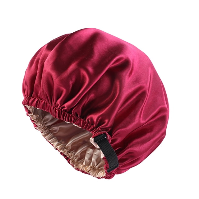 Chapeau Tressé Réversible Ajustable pour Femmes avec Perles, Style Musulman, Volant, Cancer, Bonnet Enveloppant, Bonnets de Nuit, Doublé Satin, Bonnets pour Cheveux