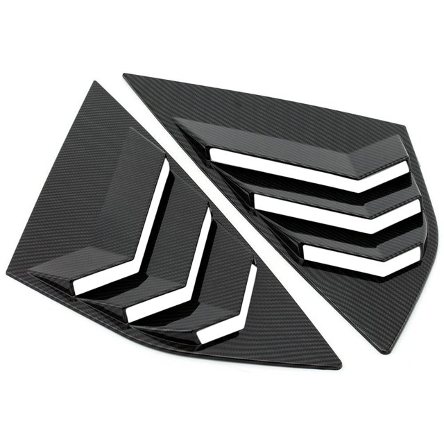 Rear Window Louvers Car Rear Window Blinds Side Tuyere Louvers Vent for Focus ST RS MK3 Hatchback Carbon Fiber Style