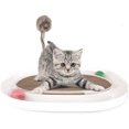 thumbnail image 1 of Jouet pour Chat Jouet de Chat griffoir en Carton Lounge avec Souris et Ressort blanc, 1 of 5