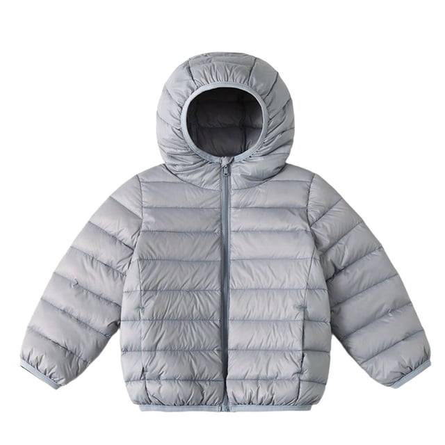 Tranfacy Kids Packable Hooded Puffer Jacket for 2-14 Years Lightweight Zipper Pocket with Storage Bag