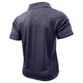 thumbnail image 5 of Styesk T Shirts for Man Fashion Solid Color Leisure Versatile Motion Button T-shirt Lapel Top, 5 of 5
