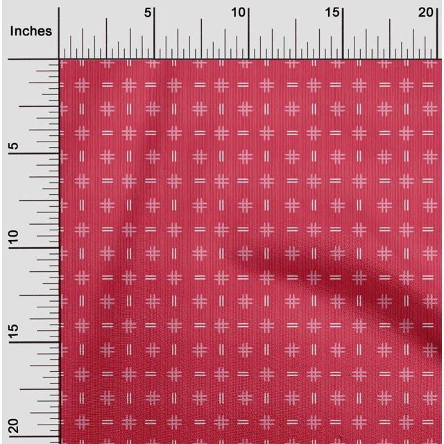 oneOone Organic Cotton Voile Fabric Geometric Hash & Stripe Block Decor Fabric Printed BTY 42 Inch Wide