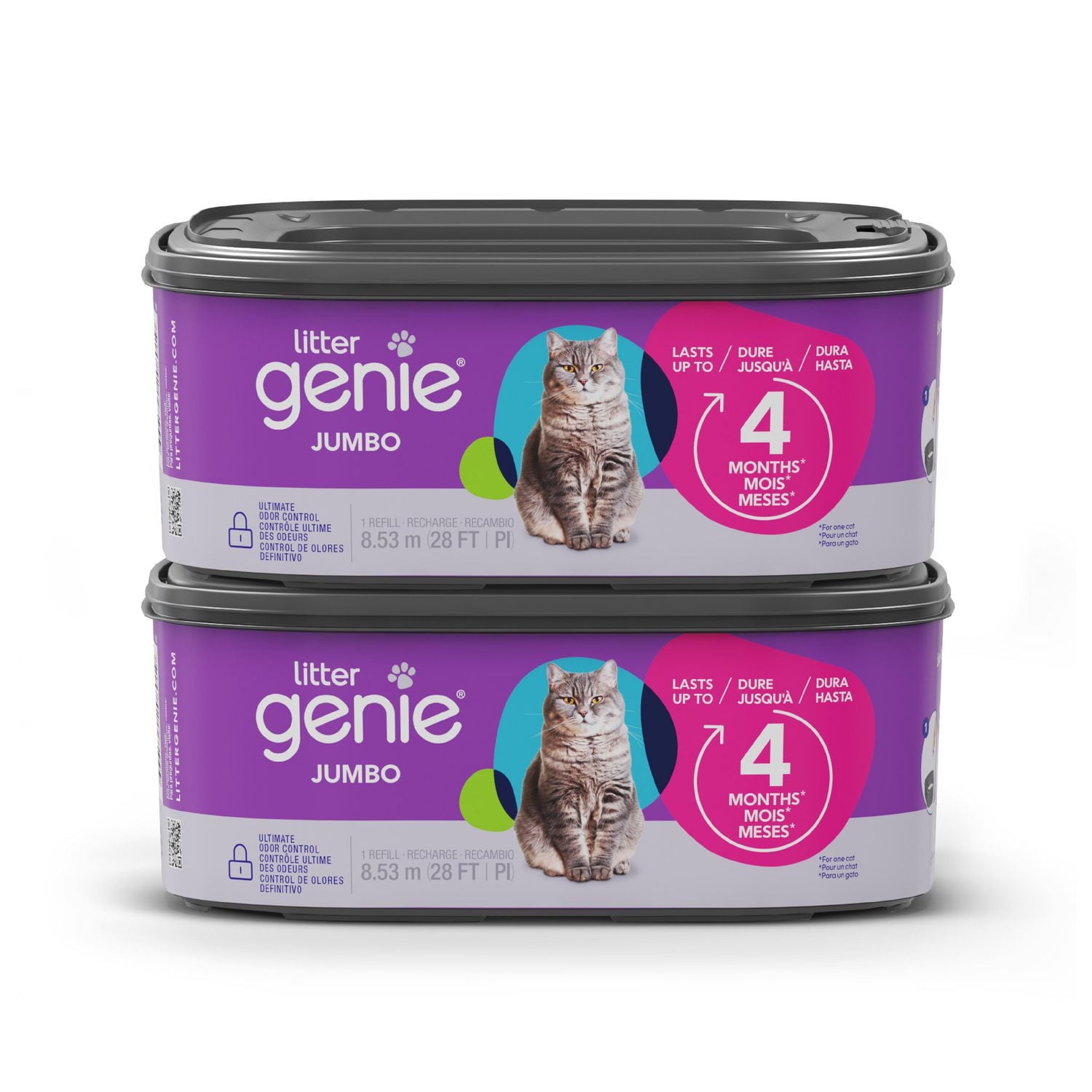 Litter Genie Recharge Jumbo - Lot de 2