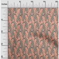 thumbnail image 1 of oneOone Silk Tabby Fabric Leaves & Floral Block Printed Craft Fabric BTY 42 Inch Wide, 1 of 5