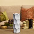 thumbnail image 2 of Urban Trends Collection 24426 Ceramic Round Cylindrical Vase With Dimpled Sides, Small - White, 2 of 2