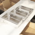 thumbnail image 3 of Lot de 6 Poêles d'Hôtel avec Poignée, Profondeur 2,5 Po, Format Double, Acier Inoxydable de Qualité Commerciale, Contenant Alimentaire pour Traiteur, Plateau de Table Vapeur pour Buffet, Restaurant, 3 of 6