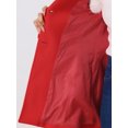 thumbnail image 5 of INSPIRE CHIC Manteau Trench Long à Simple Boutonnage pour Femme, Mignon, Col Rabattu, Ceinturé, m Rouge, 5 of 5