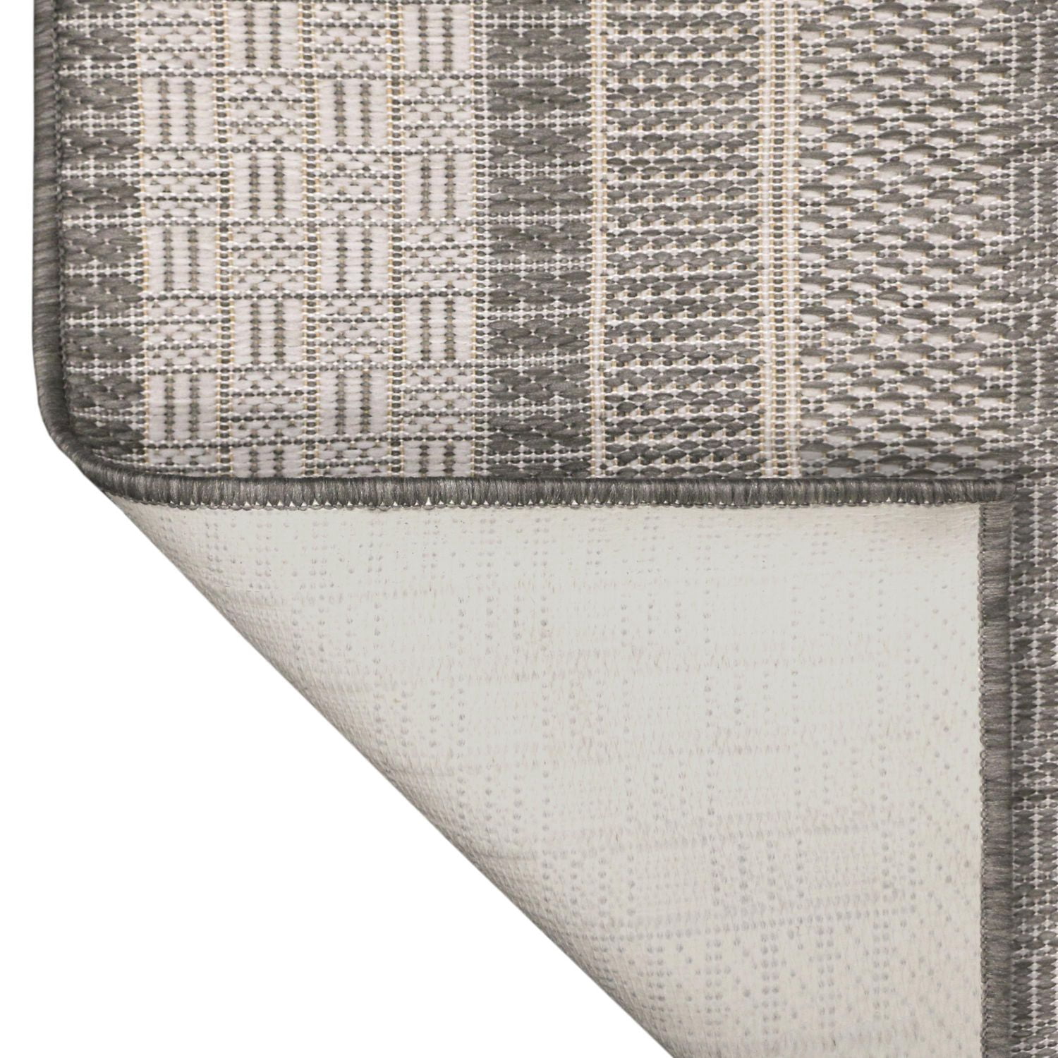 Tapis tissé plat de 3 pi x 4 pi, Fresco Tonal Weave gris
