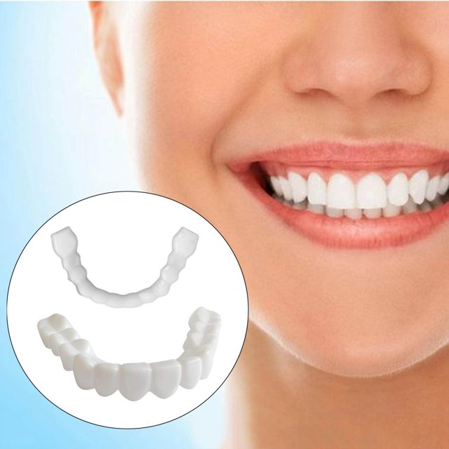 Dalazy Resin Teeth Dental Fake Teeth Smiling Veneers Upper Teeth Braces