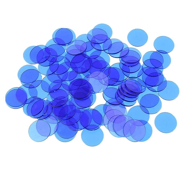 Jeu de Bingo Professionnel Compteurs Transparents Marqueur 300 Pcs Bleu