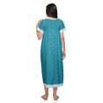 thumbnail image 3 of Moomaya Robe de Nuit Maxi pour Femmes en Coton Imprimé à Bordure Volantée, 3 of 5