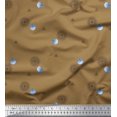 thumbnail image 1 of Soimoi Brown Modal Satin Fabric Scared Geometric Galaxy Print Fabric by the Yard 42 Inch Wide, 1 of 3