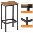 thumbnail image 3 of ODK 25.6 Inch Height Wooden Counter Seat Barstool, Rustic Brown (2 Set), 3 of 6