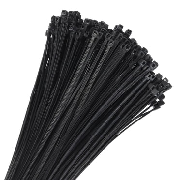 Unique Bargains 400pcs 8 Inch 11 Lbs Cable Zip Ties Self-Locking Small Nylon Cable Tie Wraps 1/8' for Cord Management, Black
