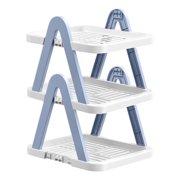 Multi Layer Shoe Rack Organizer for Entryway Closet | Folding Shoe Cabinet Storage for Hallway Bedroom | Stackable Shoe Shelf for High Heels Sneakers Slippers | Space Saving Shoe Rack for Home