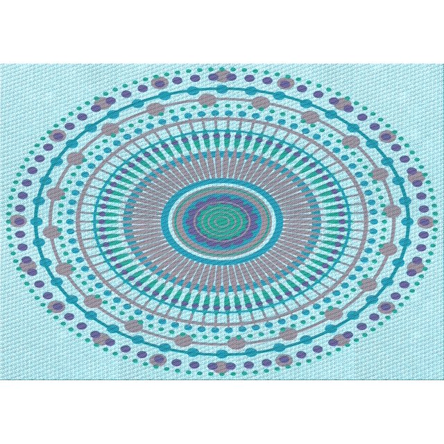 Ahgly Company Machine Washable Indoor Rectangle Transitional Blue Koi Blue Area Rugs, 7' x 10'