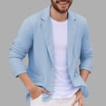 thumbnail image 1 of Veste de Complet Décontractée pour Homme avec Col à Revers, Manches Longues, Imitation Lin, Détails de Poches, 1 of 8