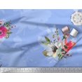 thumbnail image 3 of Soimoi polyester Crepe Fabric Dot,Leaves & Anemone Flower Print Fabric by Yard 52 Inch Wide, 3 of 3