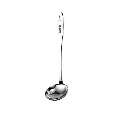 EGNMCR Kitchen Gadgets, Soup Ladle, [Rustproof, Heat Resistance, Integral Forming] 304 Stainless Steel Soup Spoon With Vacuum Ergonomic Round Handle, Cooking Spoon For Kitchen, soup ladle
