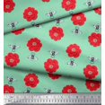 thumbnail image 3 of Soimoi Cotton Voile Fabric Floral & Bee Insects Print Fabric by The Yard 56 Inch Wide, 3 of 3