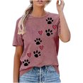 thumbnail image 2 of RKSTN Blouses pour Femmes Été Col Rond T-shirts Imprimés Mode Confortable Ample Décontracté Blouses Féminines Tops, 2 of 4